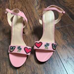 Chase + Chloe Pink Frank Heels